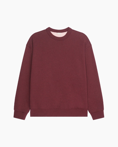 OVERSIZED COTTON SWEATSHIRT / BURGUNDY MELANGE