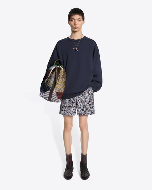 OVERSIZED COTTON SWEATSHIRT / NAVY