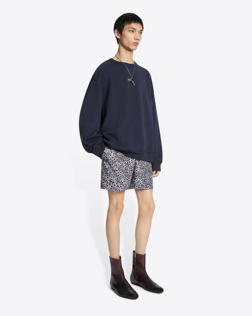 OVERSIZED COTTON SWEATSHIRT / NAVY