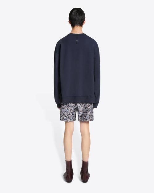OVERSIZED COTTON SWEATSHIRT / NAVY