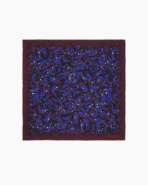 SILK POCKET SQUARE / BROWN
