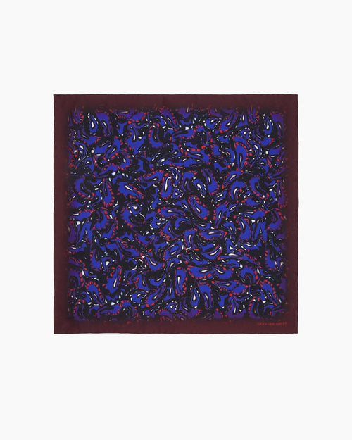 SILK POCKET SQUARE / BROWN