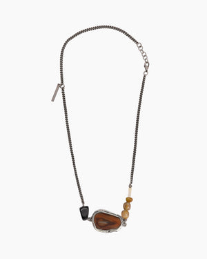STONE NECKLACE / OLIVE