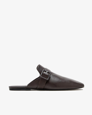 LEATHER MULE / DARK BROWN