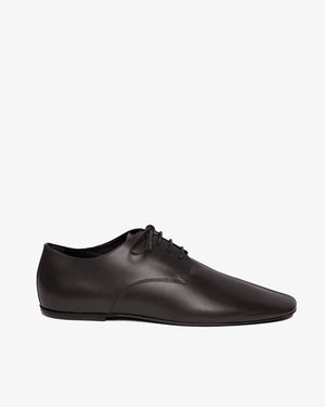 LEATHER OXFORD SHOES / DARK BROWN