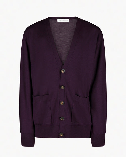 MURRAY CARDIGAN / DARK PURPLE