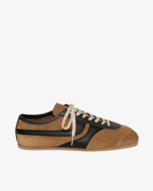 SUEDE SNEAKERS / BEIGE BLACK