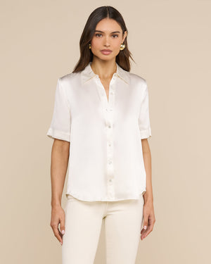 ELLAH SILK BLOUSE / IVORY