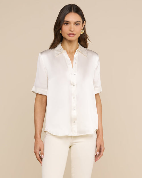 ELLAH SILK BLOUSE / IVORY
