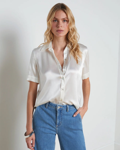 ELLAH SILK BLOUSE / IVORY