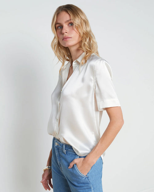 ELLAH SILK BLOUSE / IVORY