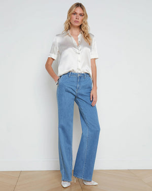 ELLAH SILK BLOUSE / IVORY