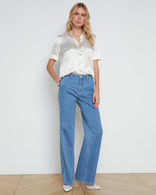 ELLAH SILK BLOUSE / IVORY