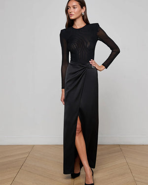 EMMARIE WRAP SKIRT / BLACK