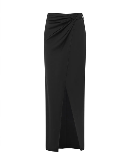 EMMARIE WRAP SKIRT / BLACK