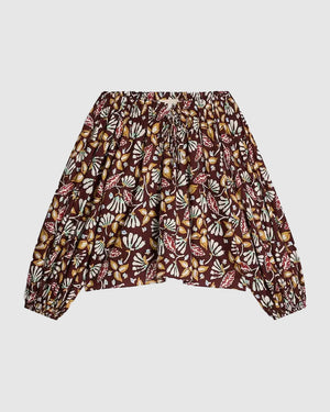 ENYA BLOUSE / MARRON