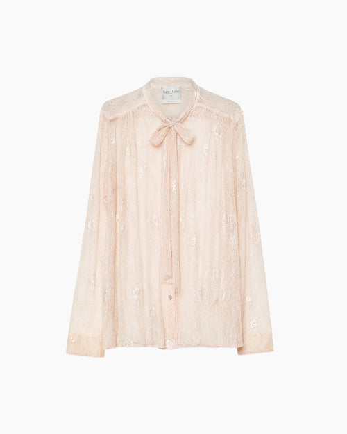 CHANTILLY LACE BOW-TIE SHIRT / LOTO