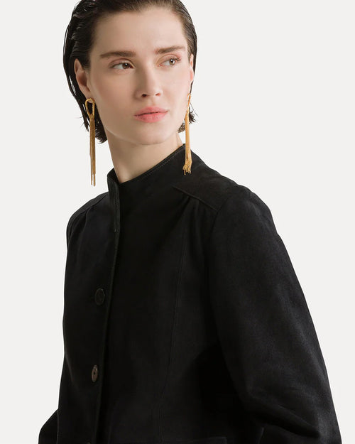 SUEDE BAND COLLAR JACKET / NOTTE