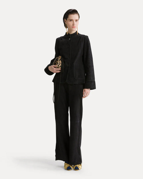 SUEDE BAND COLLAR JACKET / NOTTE
