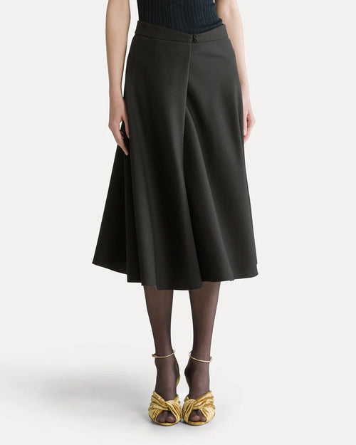 GRAIN DE POUDRE MIDI SKIRT / NERO