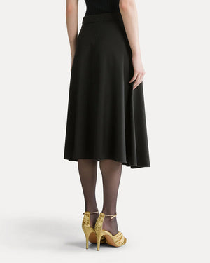 GRAIN DE POUDRE MIDI SKIRT / NERO
