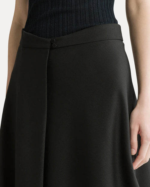 GRAIN DE POUDRE MIDI SKIRT / NERO