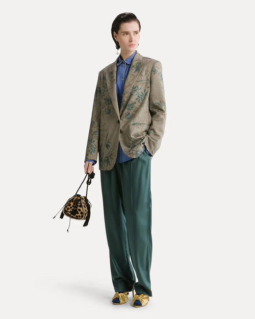 LE BAMBOU SECRET PRINT CHEVRON BLAZER / JADE