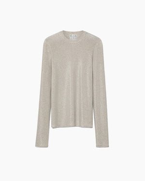 LUREX JERSEY ROUNDNECK T-SHIRT / MOON