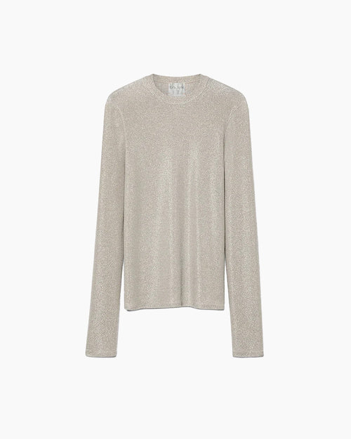 LUREX JERSEY ROUNDNECK T-SHIRT / MOON