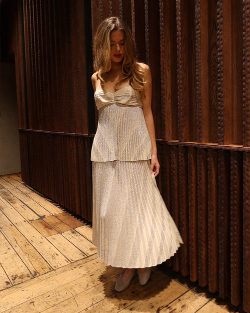 RISING SUN SOLEIL PLISSE' SKIRT / LOTO