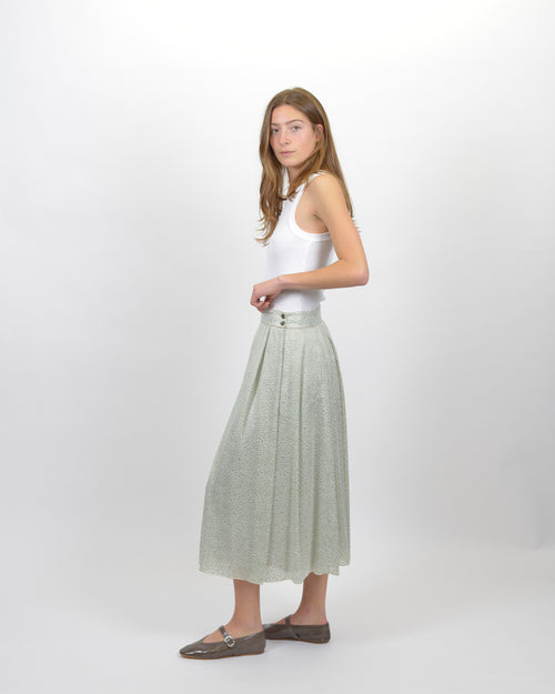 LES PETITES POIS PRINT MIDI SKIRT / LICHENE