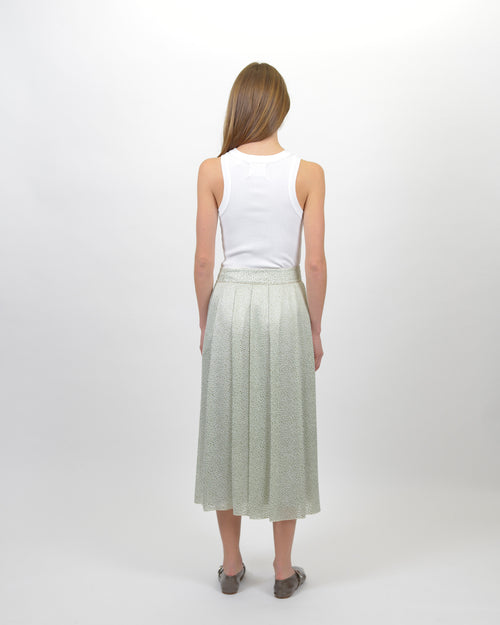 LES PETITES POIS PRINT MIDI SKIRT / LICHENE