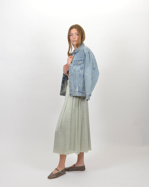 LES PETITES POIS PRINT MIDI SKIRT / LICHENE