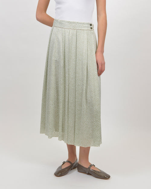 LES PETITES POIS PRINT MIDI SKIRT / LICHENE