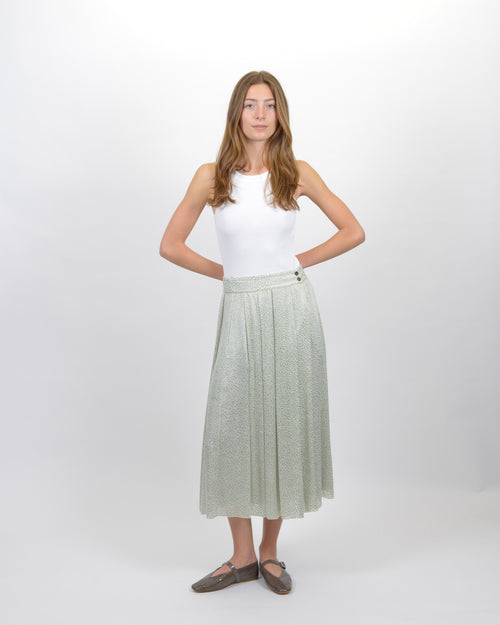 LES PETITES POIS PRINT MIDI SKIRT / LICHENE