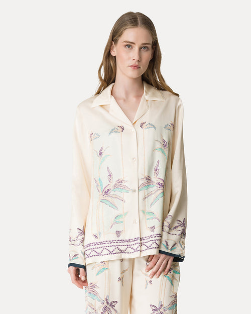 SOGNI PRINT PAJAMA SHIRT / AVORIO