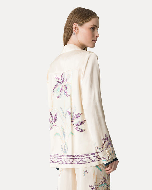 SOGNI PRINT PAJAMA SHIRT / AVORIO