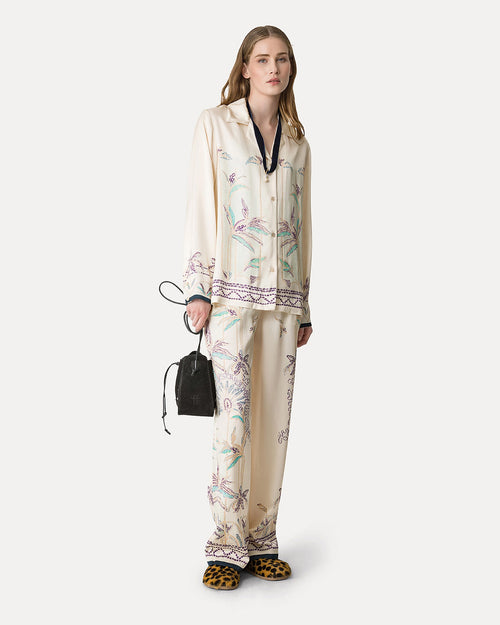 SOGNI PRINT PAJAMA SHIRT / AVORIO