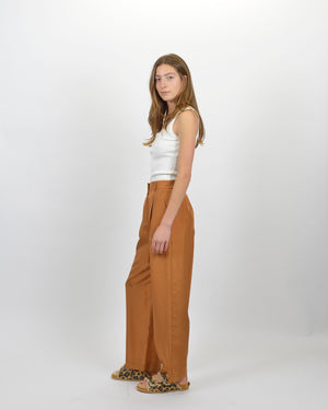HABOTAI HIGH RISE TROUSERS / BRONZE