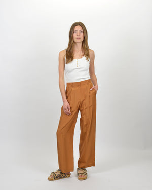 HABOTAI HIGH RISE TROUSERS / BRONZE