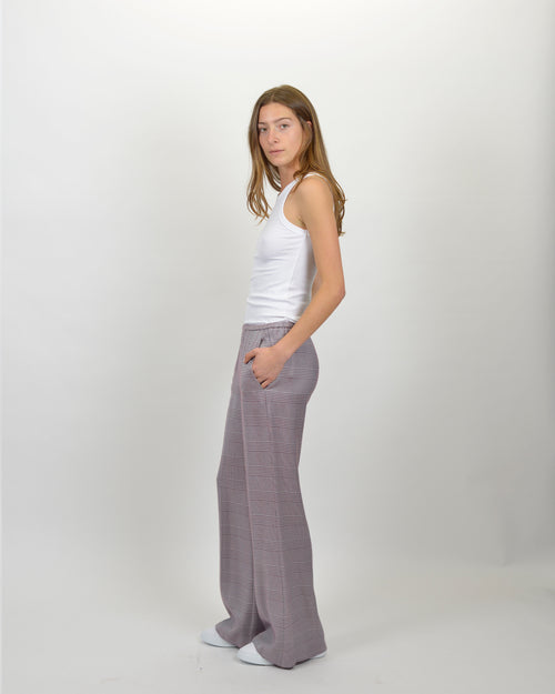 PRINCE OF WALES FLARED PANTS / ROSE