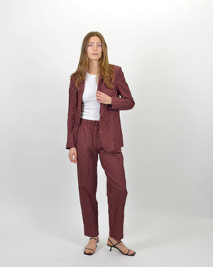 CONTEMPORARY CRINKLED COTTON JACKET / CACAO