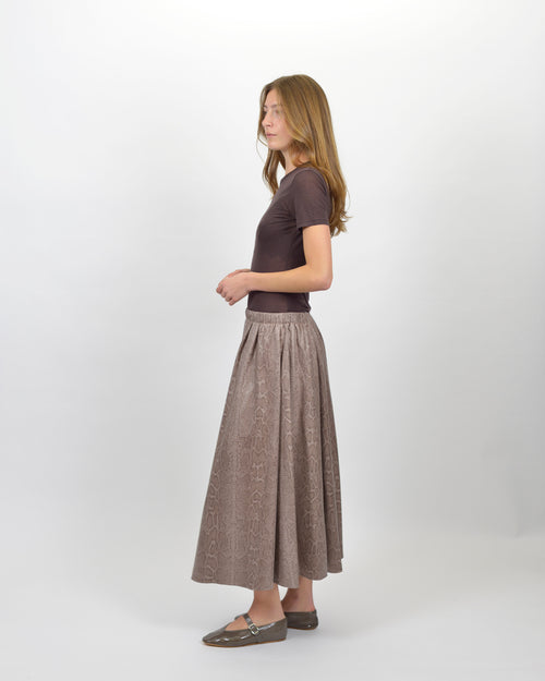 PYTHON PRINT SKIRT / STONE