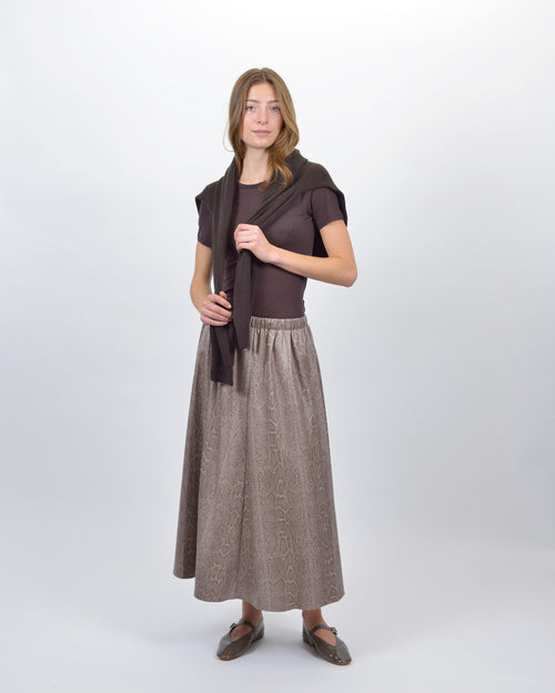 PYTHON PRINT SKIRT / STONE