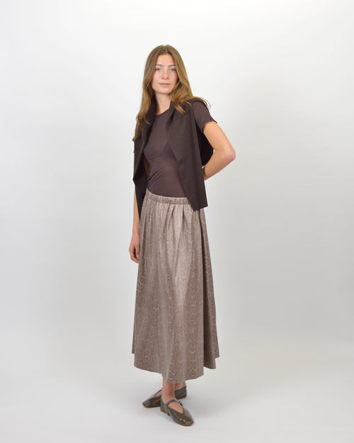 PYTHON PRINT SKIRT / STONE