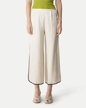 CROPPED SATIN TROUSERS / BEURRE