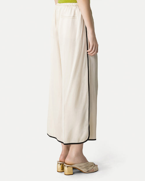 CROPPED SATIN TROUSERS / BEURRE