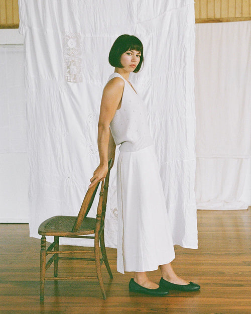 GLIMMER LACE VEST / IVORY