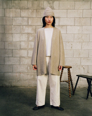 COCOON KNIT COAT / NATURAL