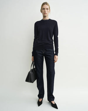 FINE CREW KNIT / MIDNIGHT